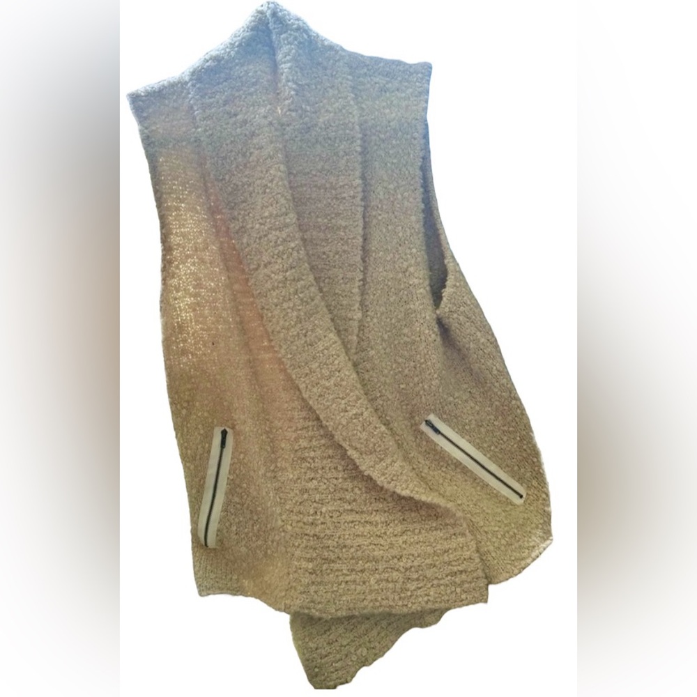 LOFT Mohair & Wool Sherpa Vest w/ Zipper Pockets